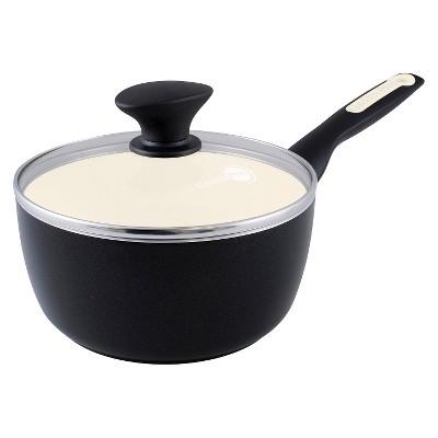 GreenPan Rio 2-Quart Ceramic Non-Stick Covered Saucepan, Black