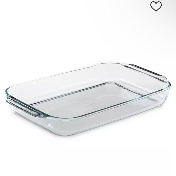 Pyrex Basics 4.8-qt (10 x 15 ) Oblong Baking Dish - Original Genuine Pyrex - Made in the USA