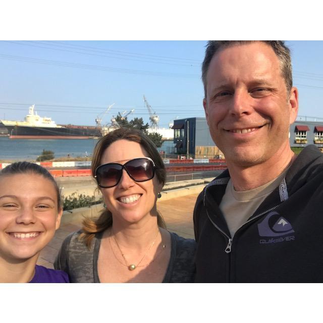 Still smiling after a mean game of bocce ball was had