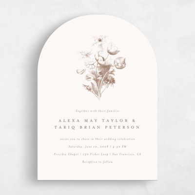 Brown Arch Wedding Invitation - Tulipier Classic