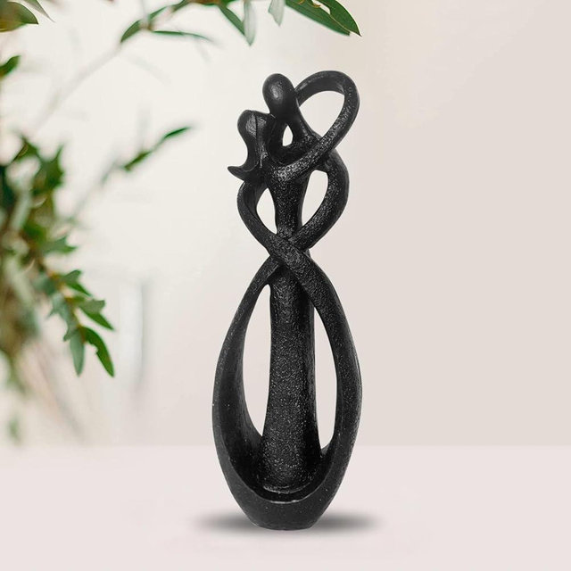 shinesorc Resin Couple Modern Sculptures Home Decor Romantic Gift for Weddings Valentine's Day and Anniversaries Decoration Figurine for Girlfriend, Bridal Shower, Engagement