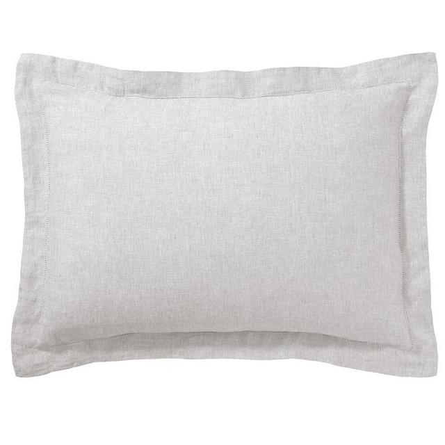 Soft Gray Belgian Flax Linen Shams, Standard