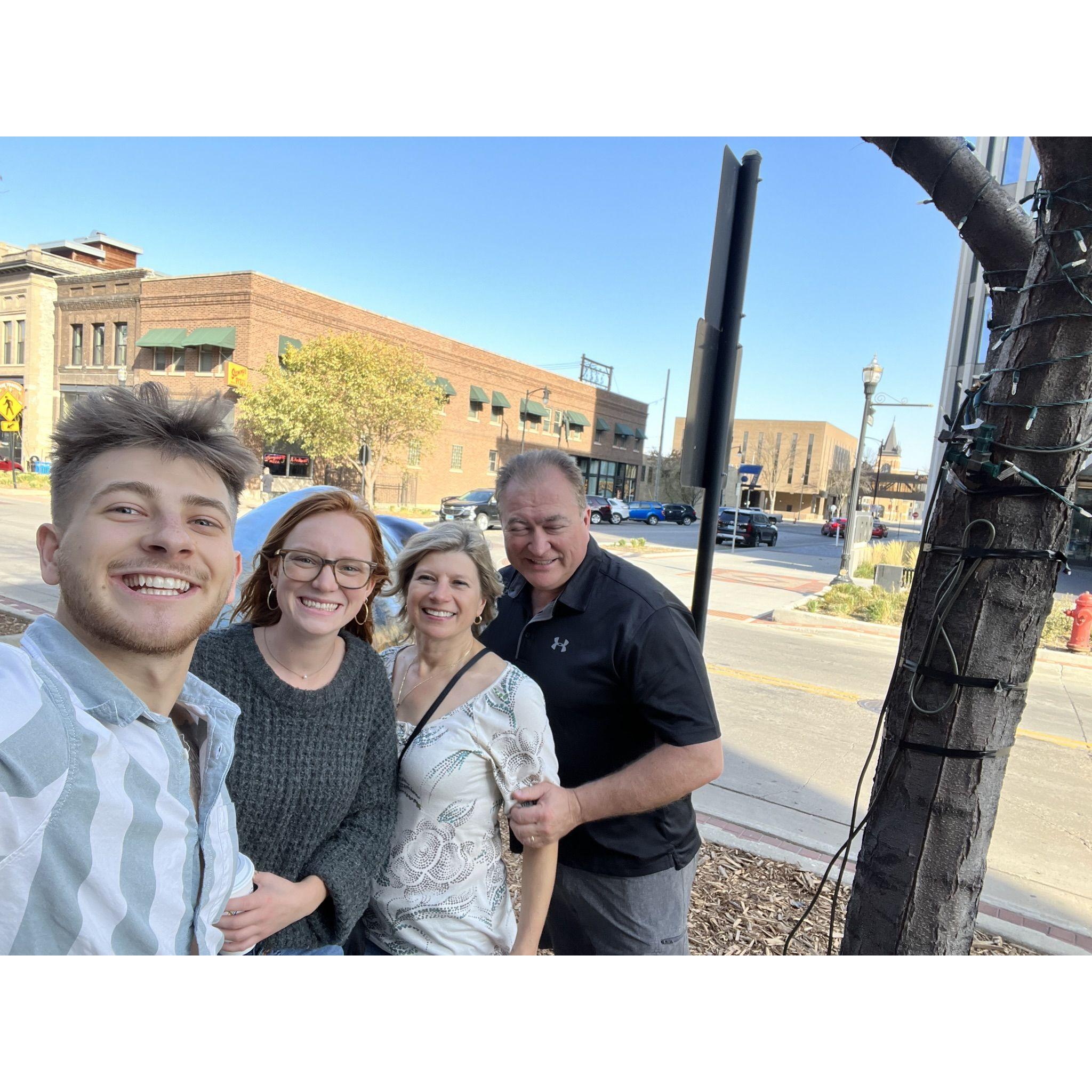 Abryanna's first time meeting the Kuta parents, Chuck and Sherri :)