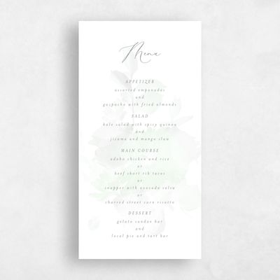 White Wedding Menu - Kylan