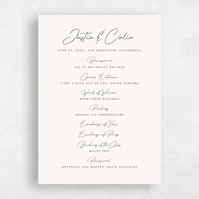 Seashell, Beige Wedding Program - Burke