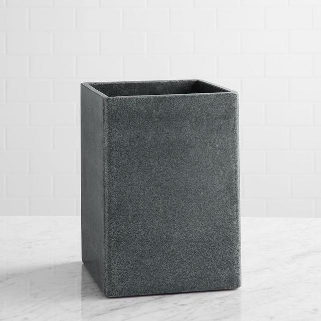 Black Marble Trash Can