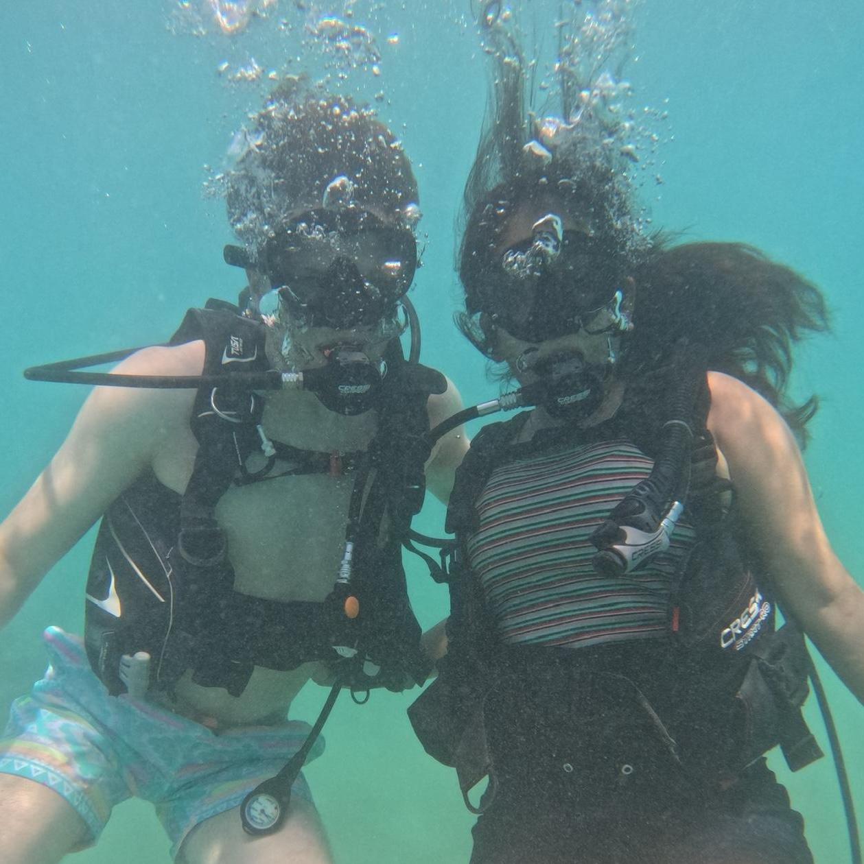Our very first and only Scuba dive together!