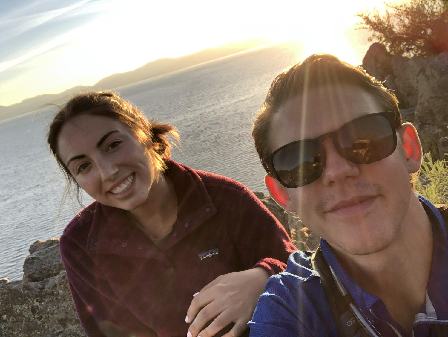 Hiking in Lake Tahoe. The sunset that night was one of our favorite memories of Tahoe.