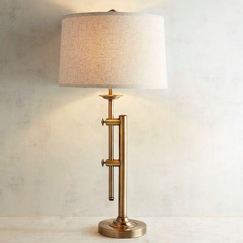Up & Down Adjustable Brass Table Lamp