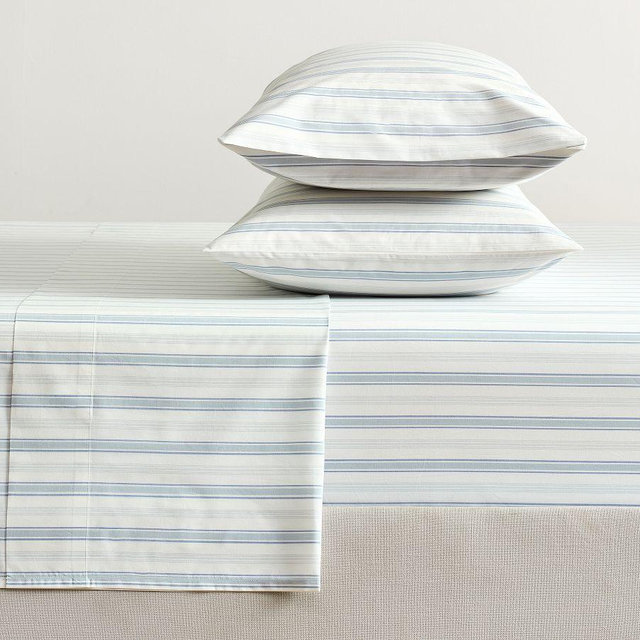 Kravet Hattie Stripe Sheet Set, Blue Multi, Queen