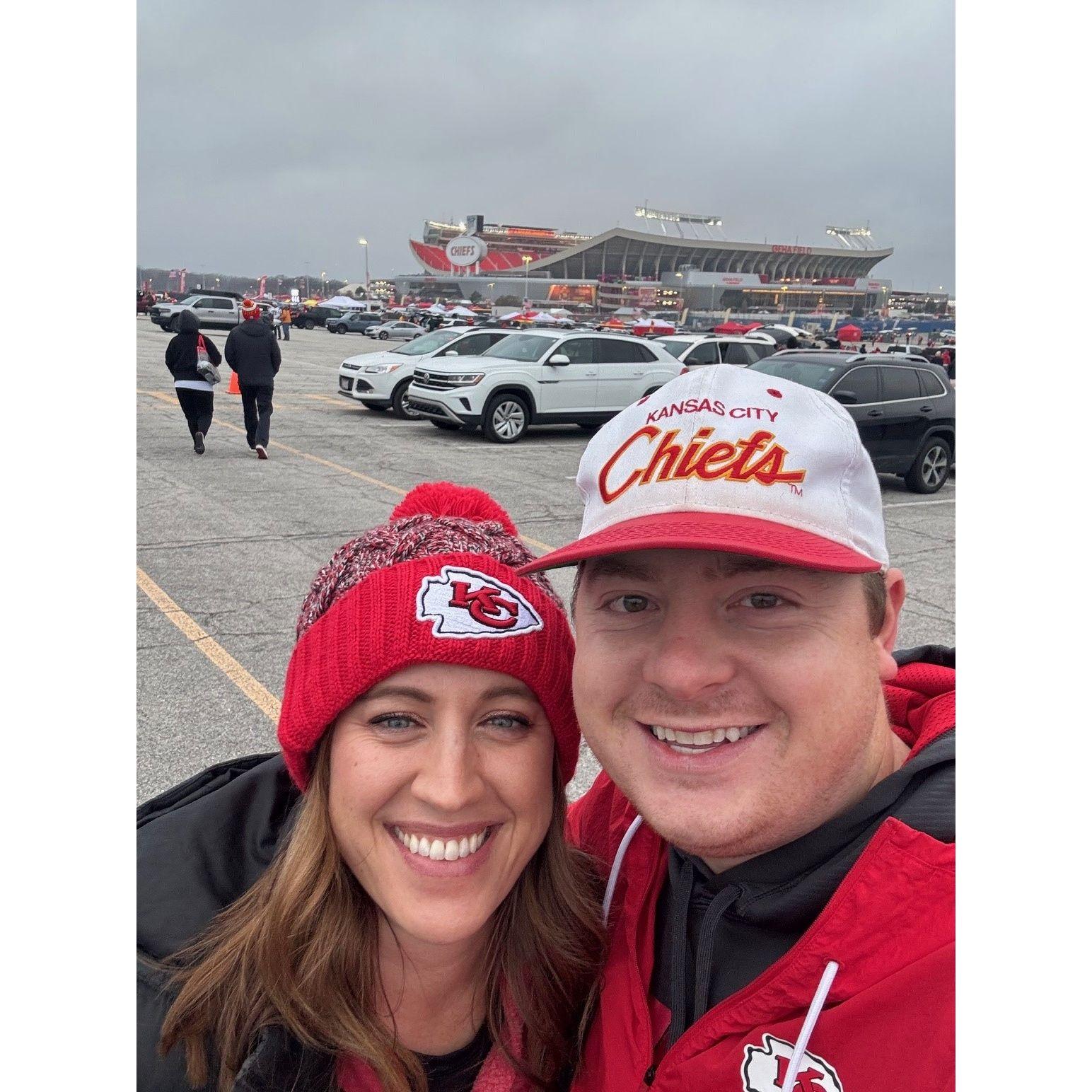 First Chiefs game together. Thanks Andrea and Steven!