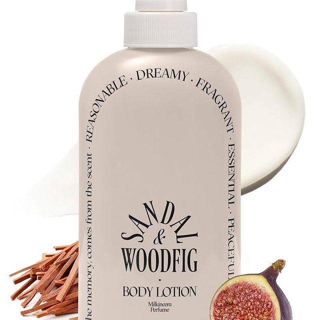 ODID Milk in Cera Perfume Body Lotion - Korean 100hr Moisturizing Body Moisturizer for All Skin Types - Cozy Wood & Fig Scent - with Milk Protein and Ceramide, 16.9 fl.oz.