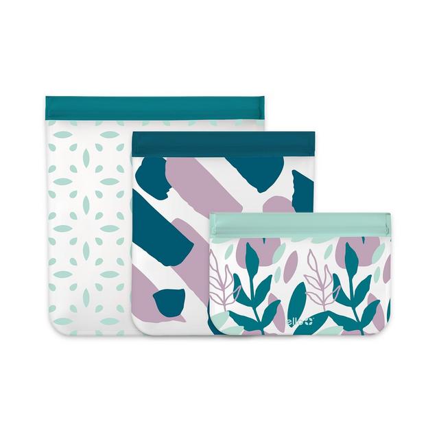 Ello PEVA Assorted Reusable Food Storage Bags, 6-Pack