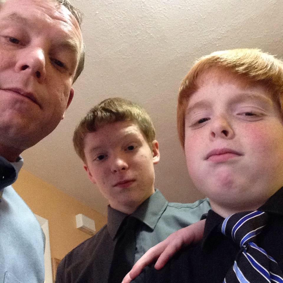 Throwback of Kris and his boys just before the annual Christmas party!