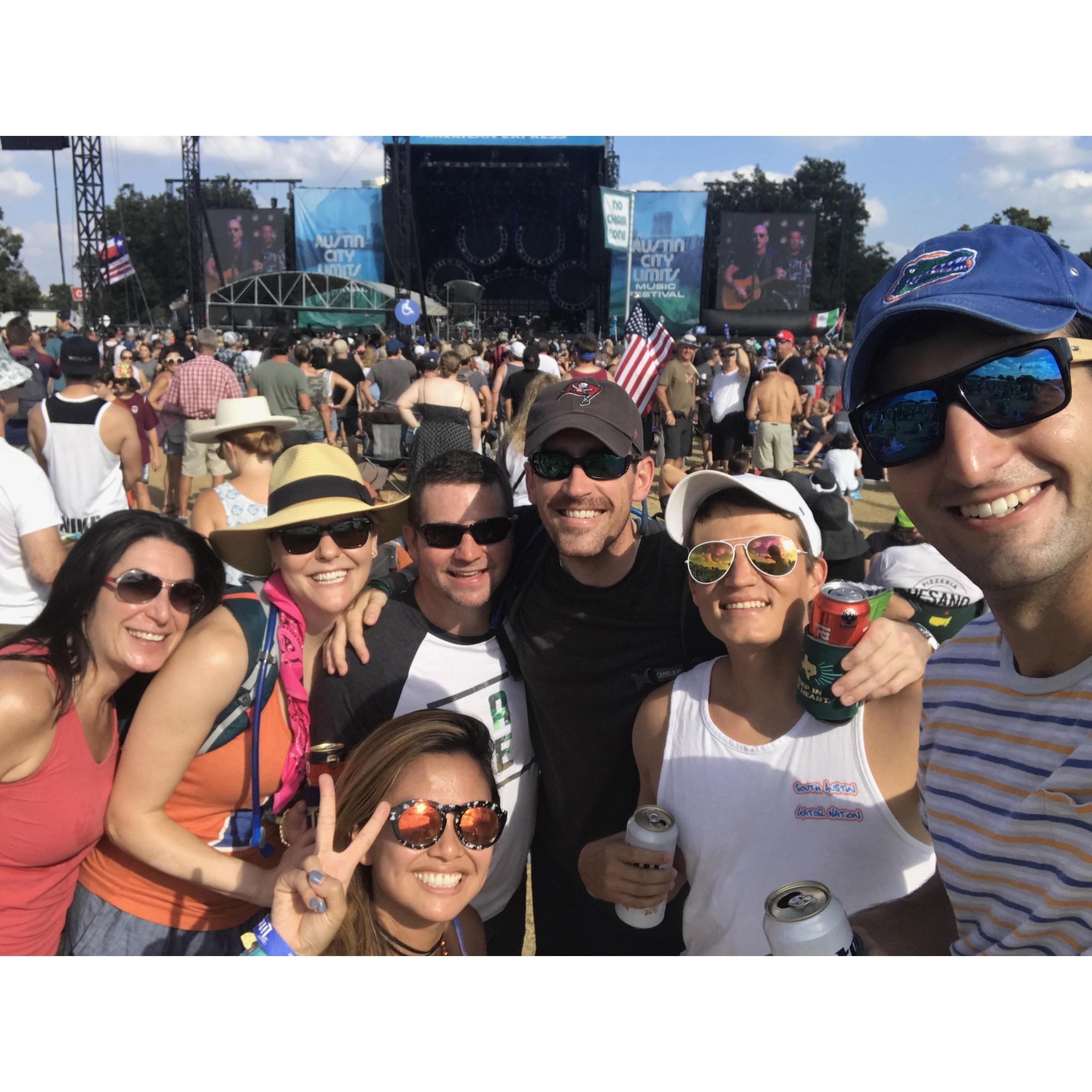 Austin City Limits...a year later after our "first" date the year prior watching Mumford Sons close out ACL!