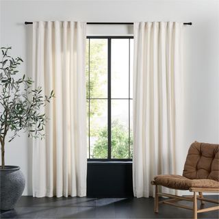 Textured Boucle Semi Sheer Window Curtain Panel