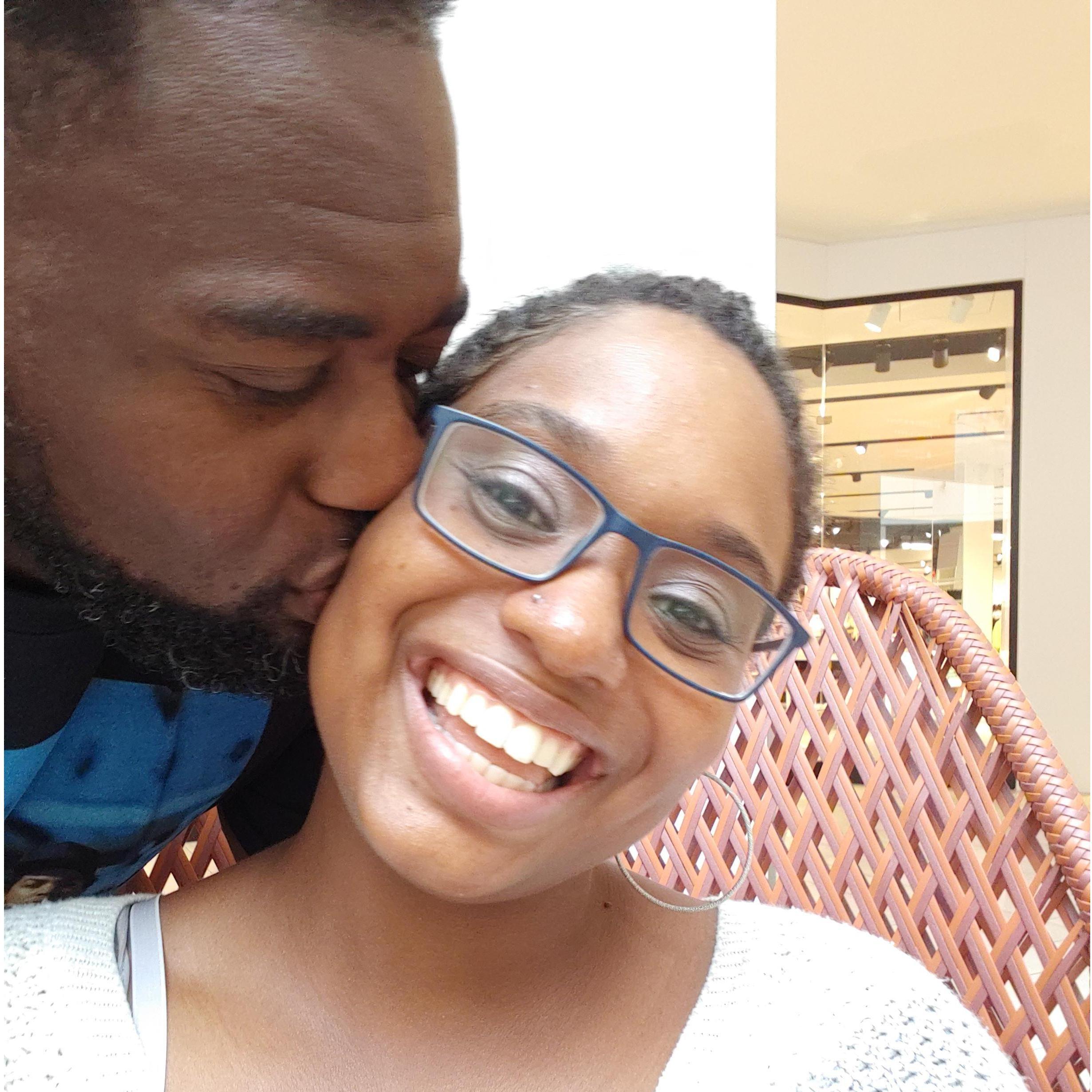 Yvonne beat Devin several times in the Basketball Checkers at the Dave and Busters at the Carlsbad mall.