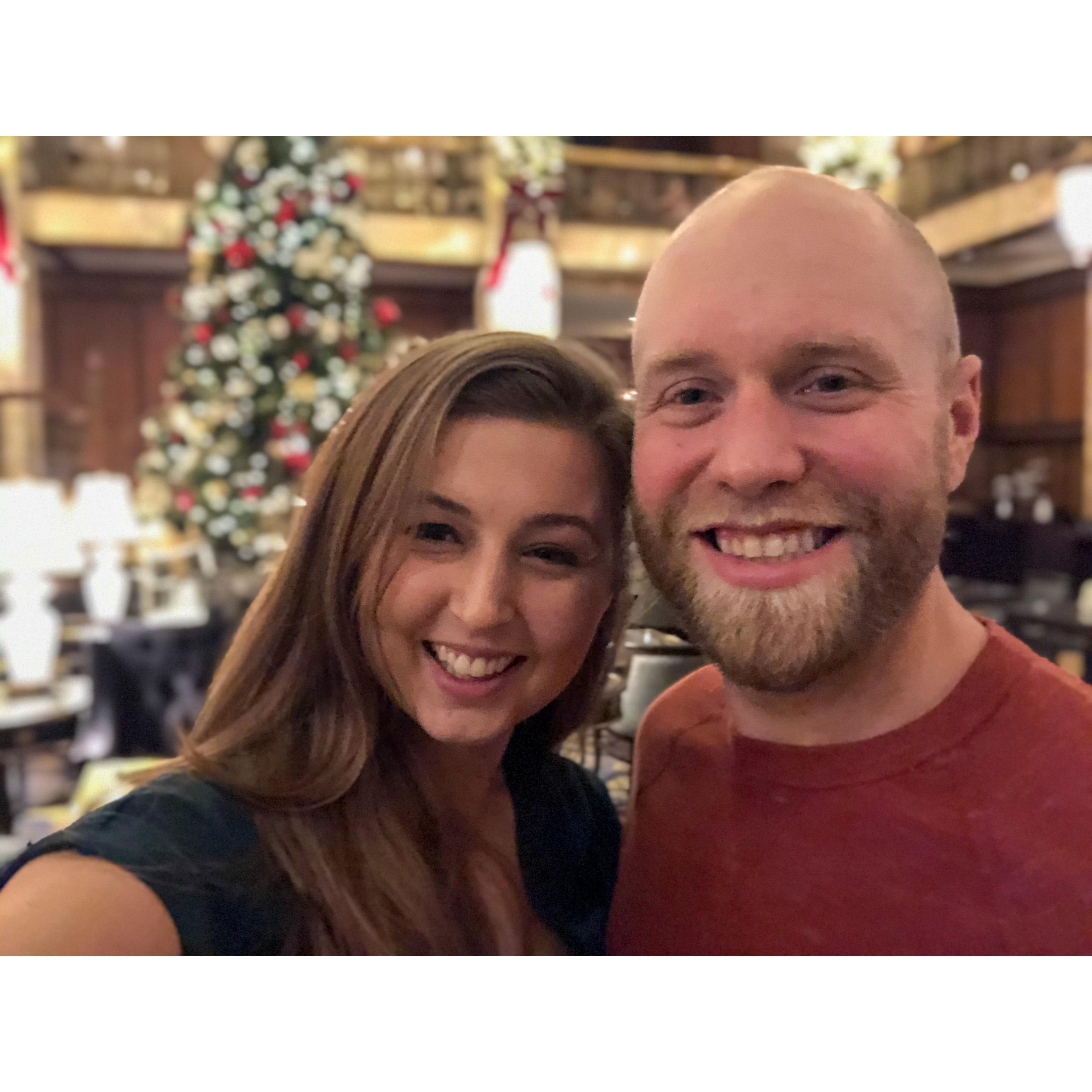 Celebrating Bill’s birthday at the Brown Palace in Denver!