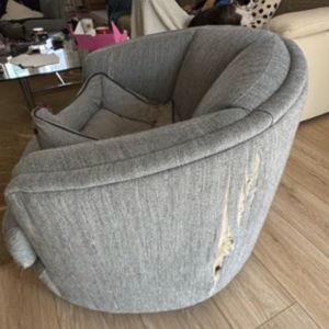 Reupholstering our 2 swivel chairs