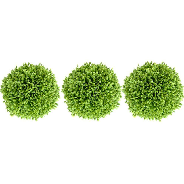CIR OASES 3.5 Inch Boxwood Balls Artificial Greenery Balls Decorative, Bowl Filler,Set of 3 Moss Balls Decorative