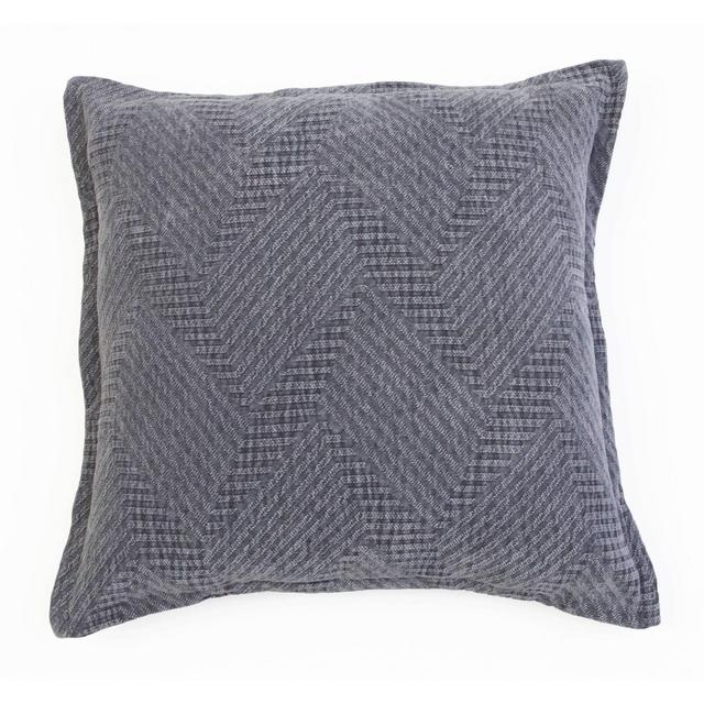 18"x18" Rhea Woven Cotton Pillow Gray - Décor Therapy