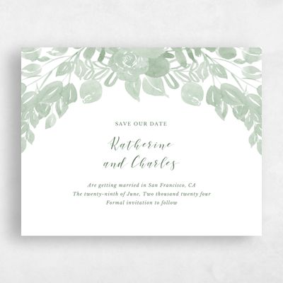 Green Wedding Save the Date - Clemson Landscape