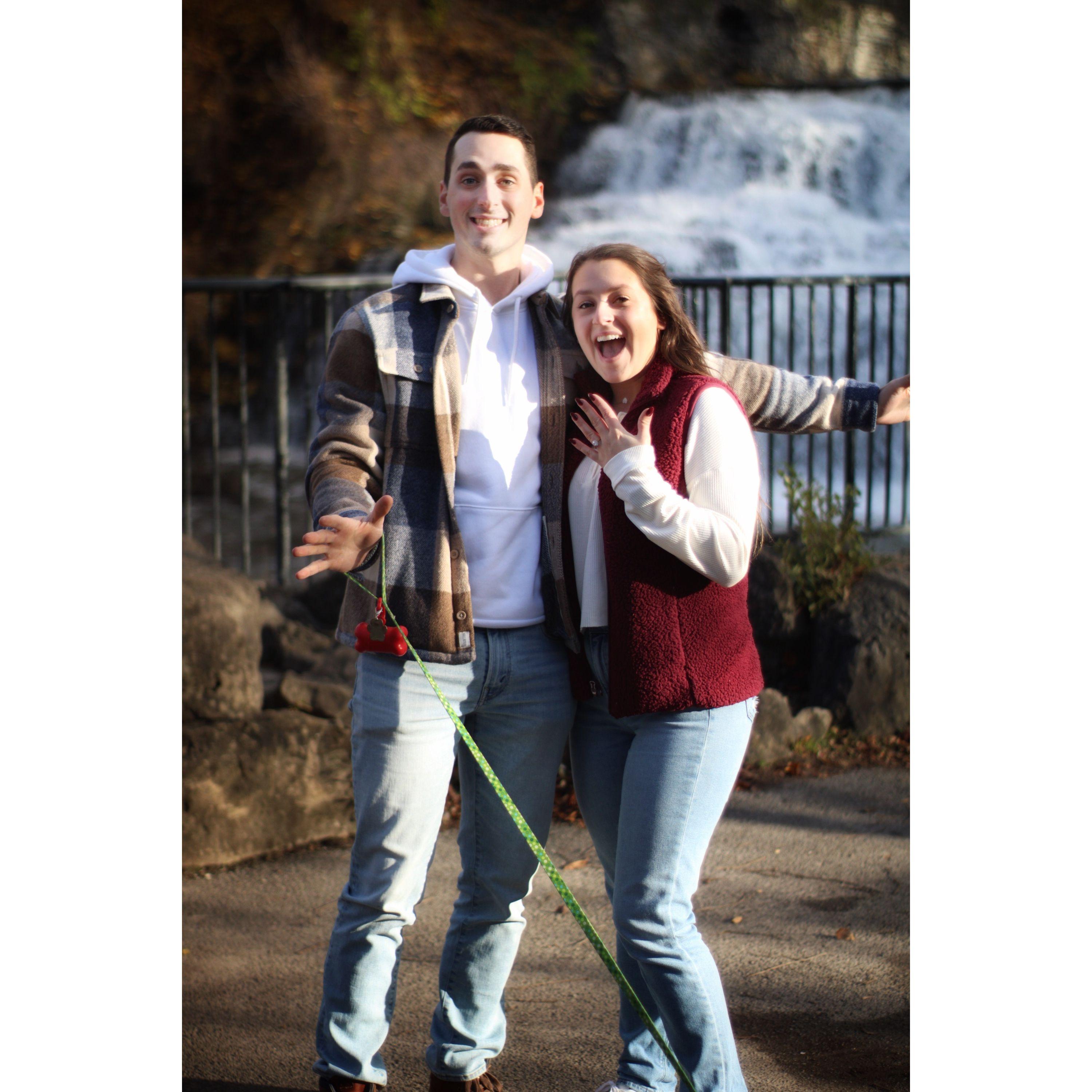 Excitement hitting that we will be getting married!