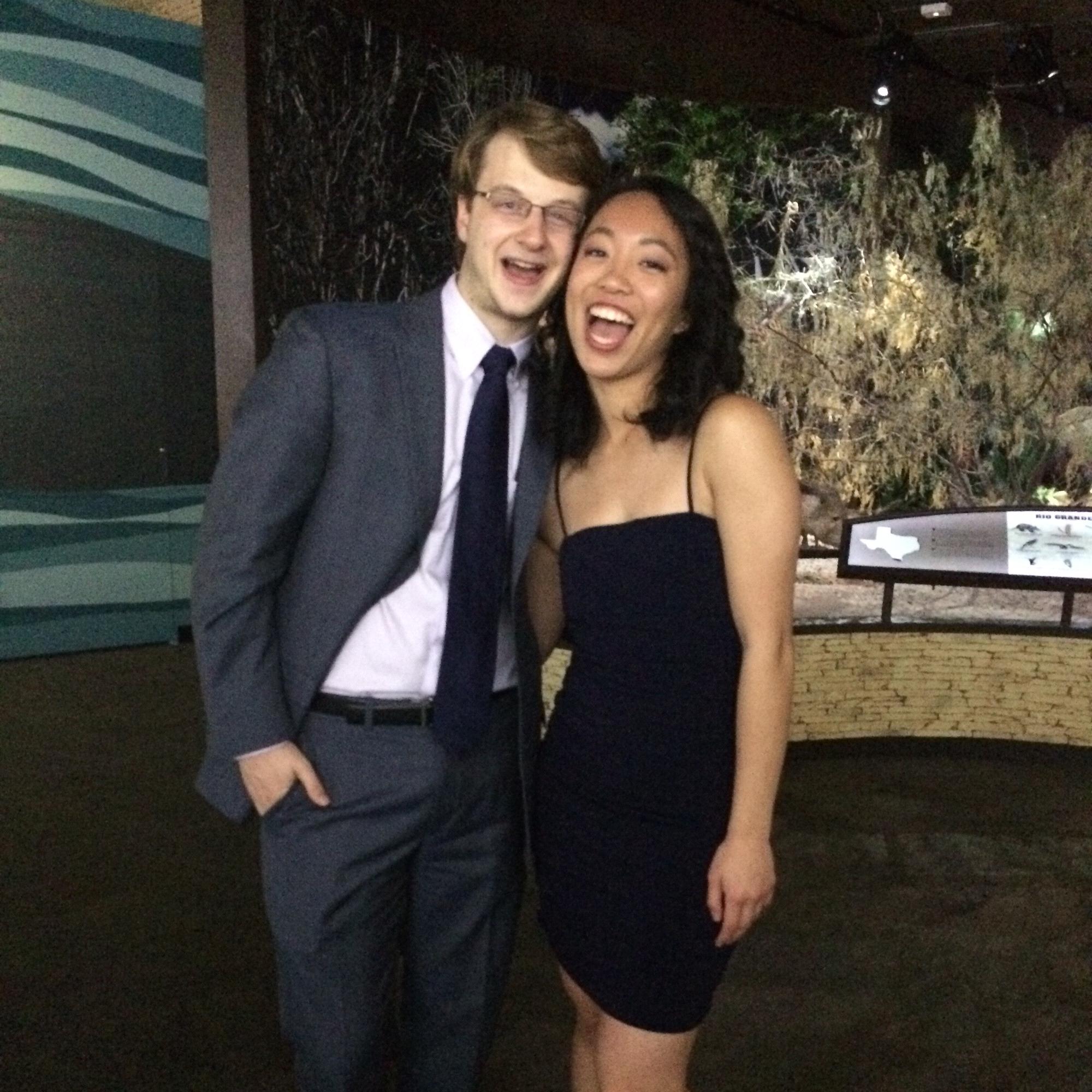 This was taken on our first date! We danced the night away at Rondelet—the spring formal at Rice University.