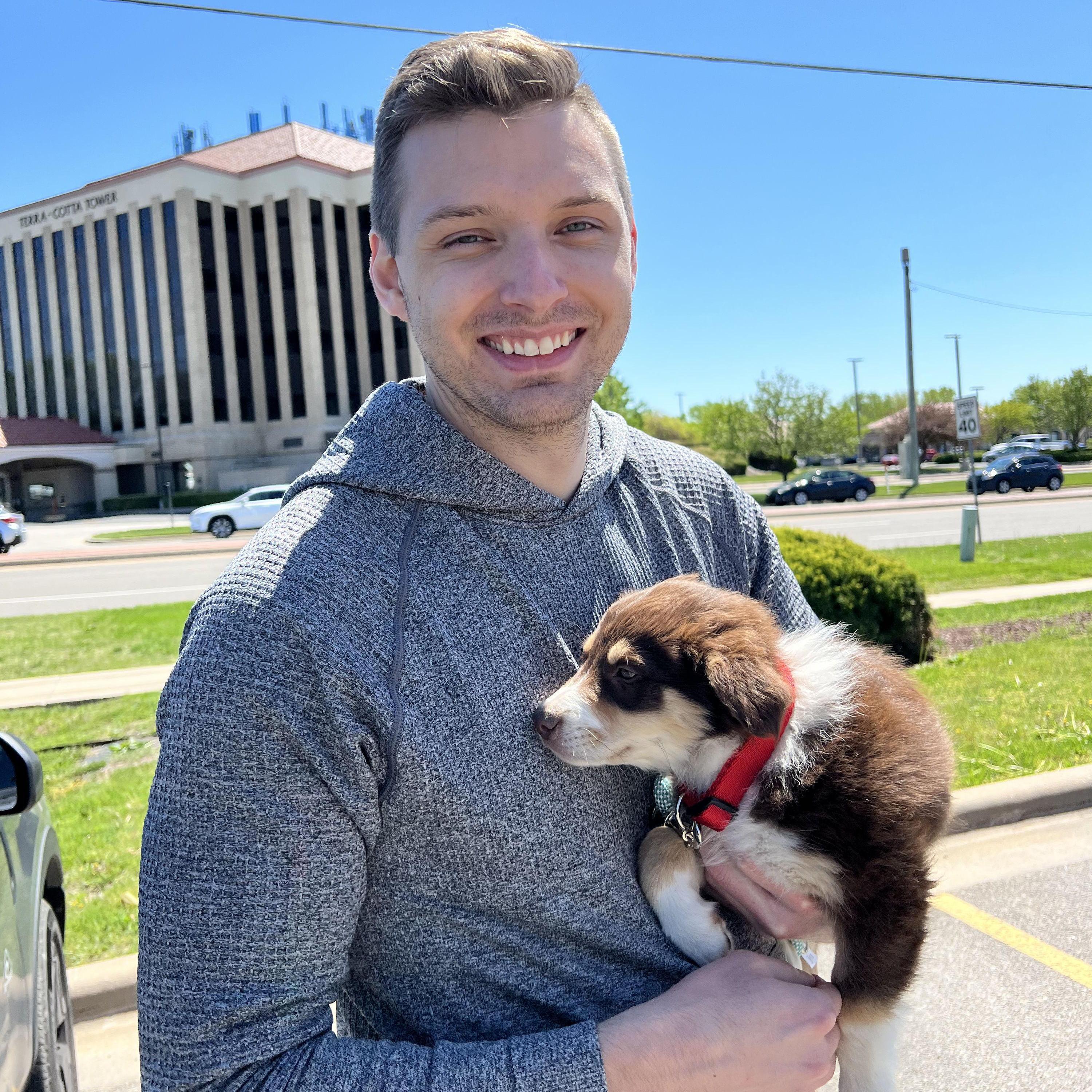 The day we drove to Kansas to pick our 'Ellie" :)