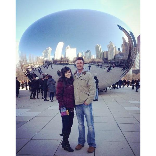 At The Bean while doing some Chicago sightseeing