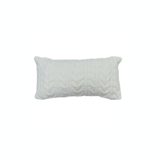 Bee & Willow™ Cable Knit Oblong Throw Pillow in Cream