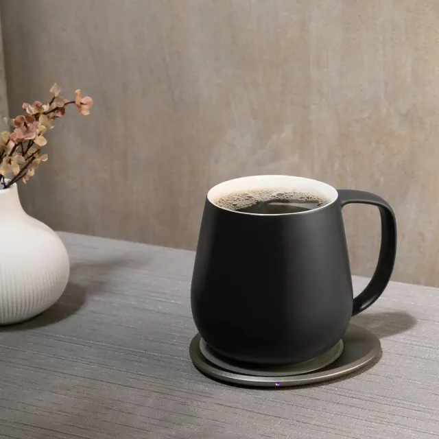 OHOM Ui+ Mug & Warmer Set in Inkstone Black