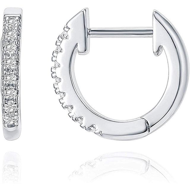 PAVOI 14K Gold Plated Cubic Zirconia Cuff Earrings Huggie Stud