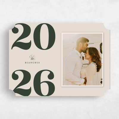 Beige Ticket Holiday Card - Hearth