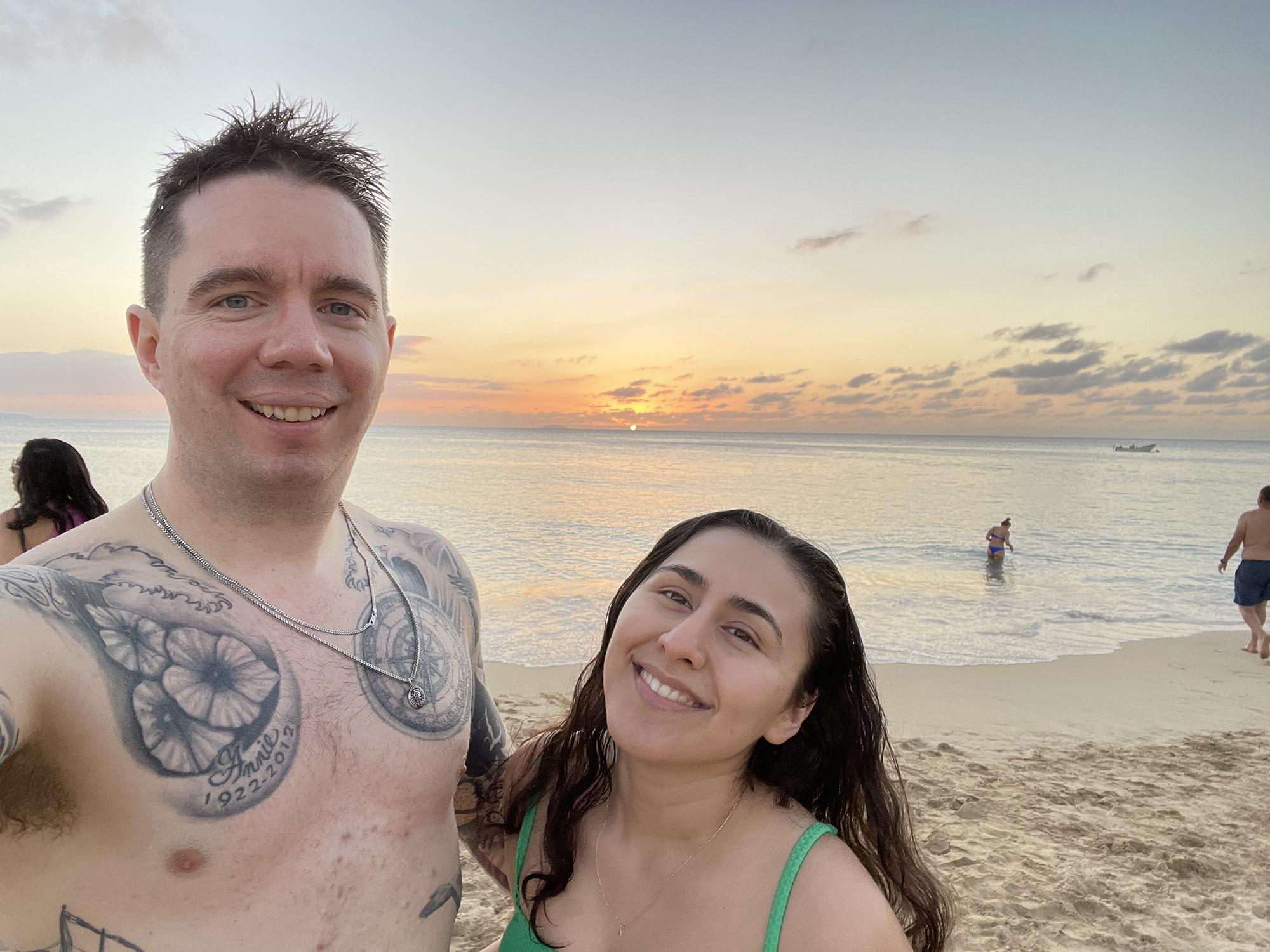 Playa Crash Boat at sunset in Borinquen, Puerto Rico - February 2023
