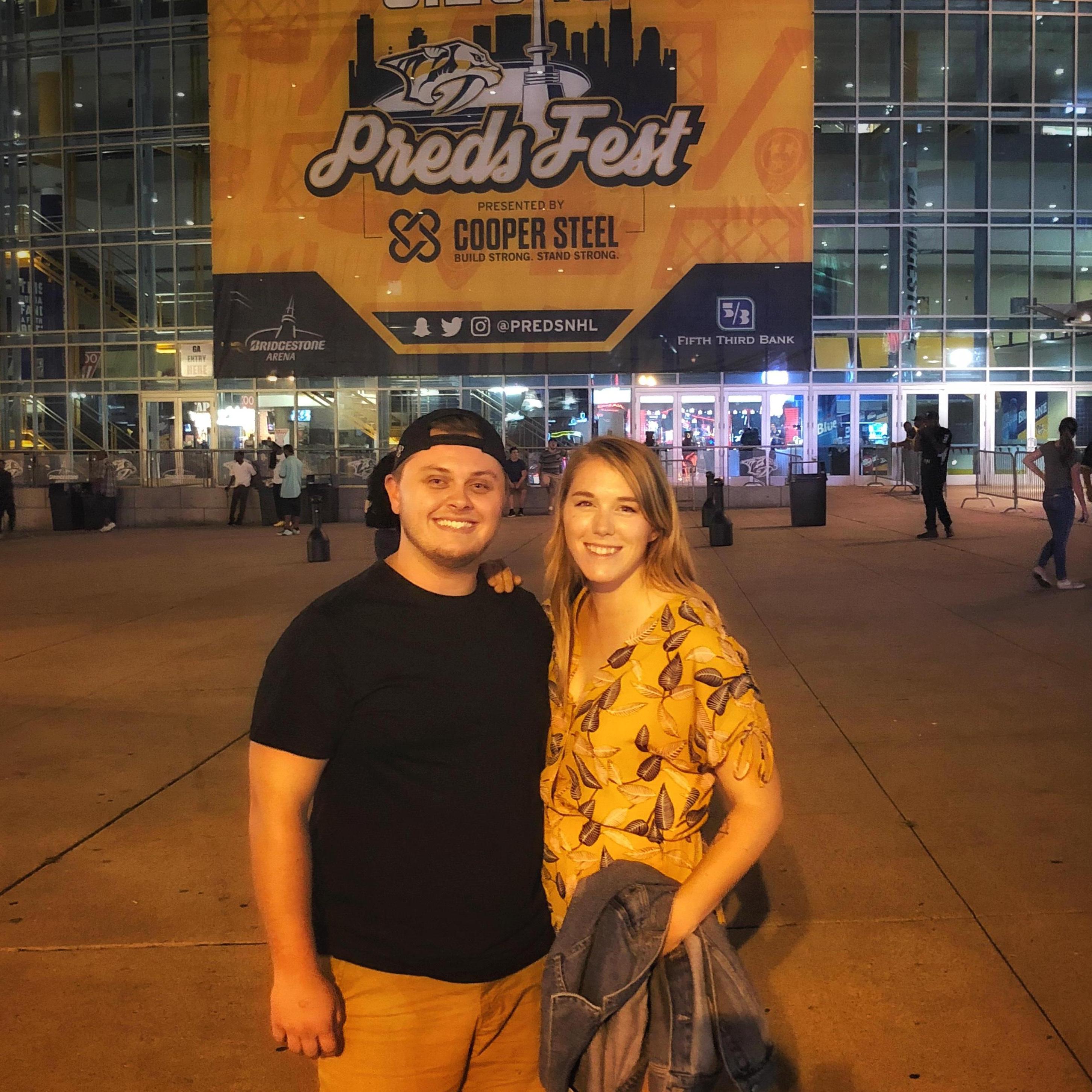 Shan went to visit Adam in Nashville for training camp. This was right after a night at the Ryman seeing Old Dominion!