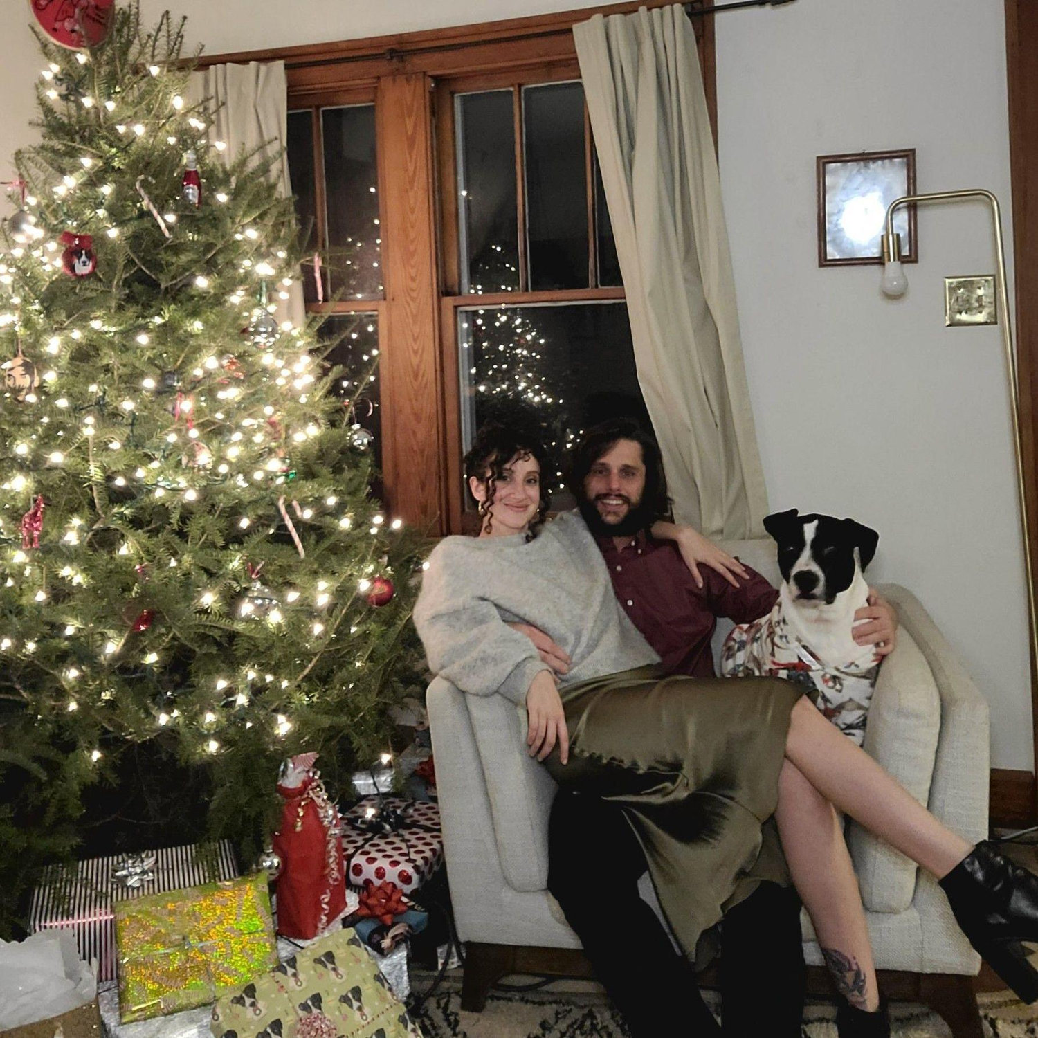 Our first Christmas together at our home in Indiana, 2021