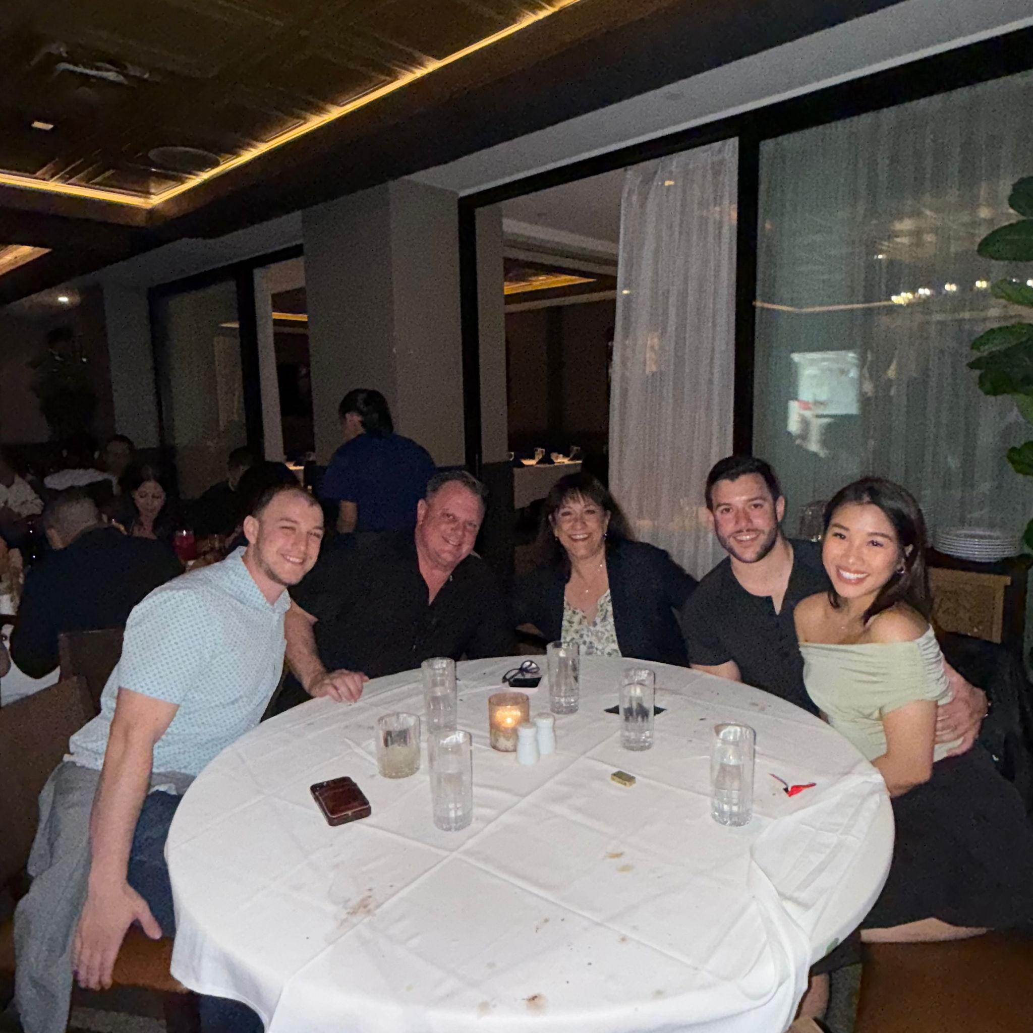 First picture with his family