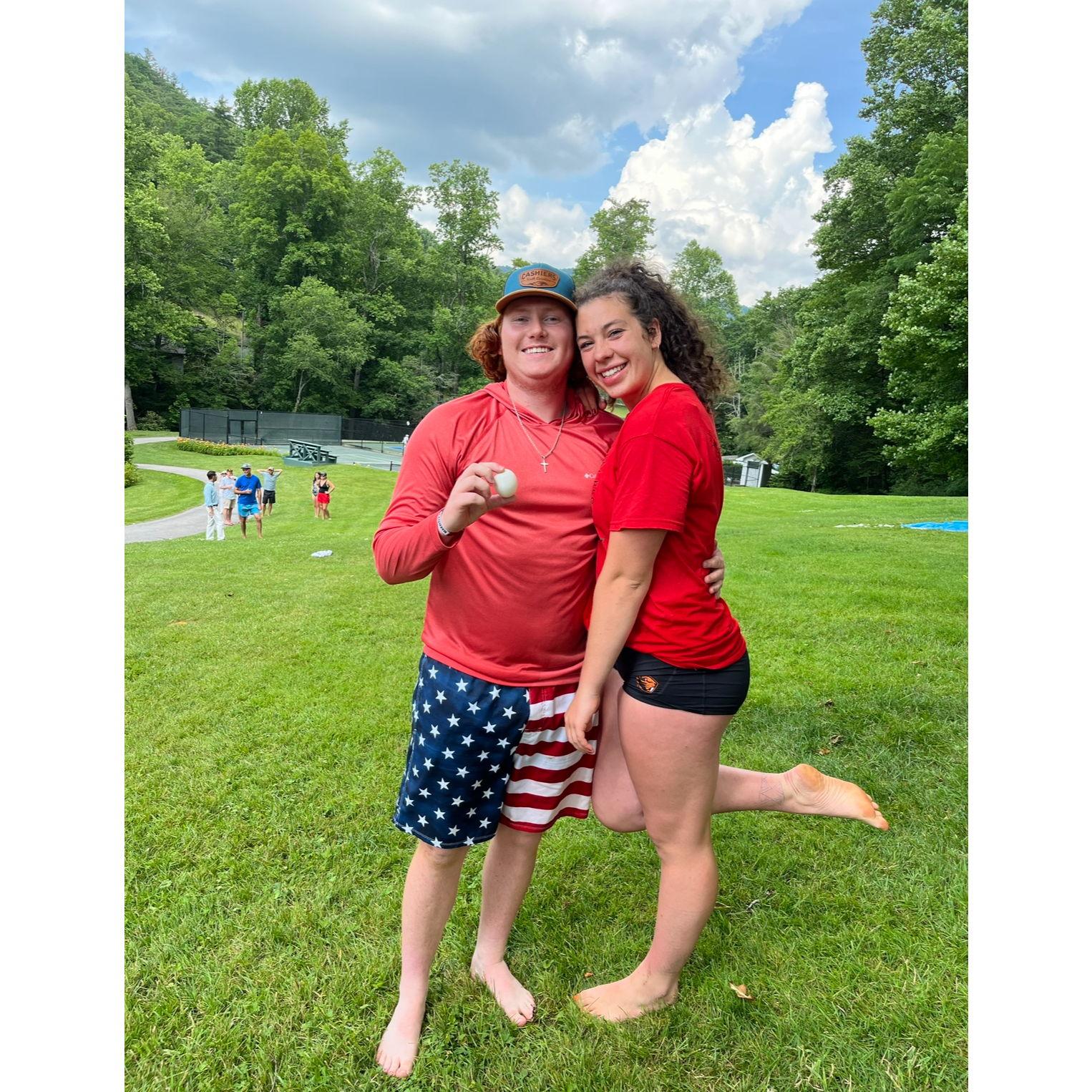 Nicks first time in North Carolina and egg toss champions