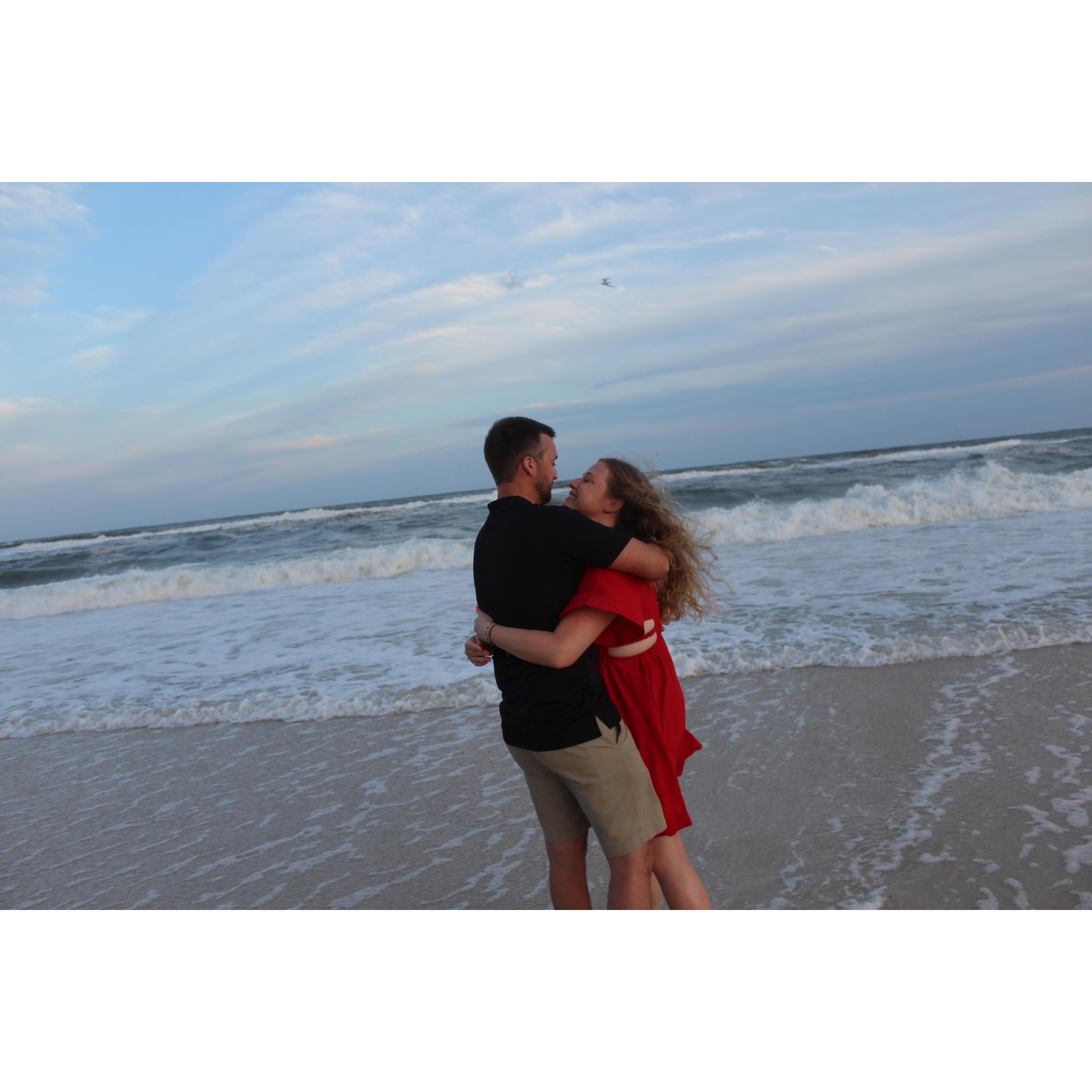 We got engaged on our yearly Sheridan family beach trip!