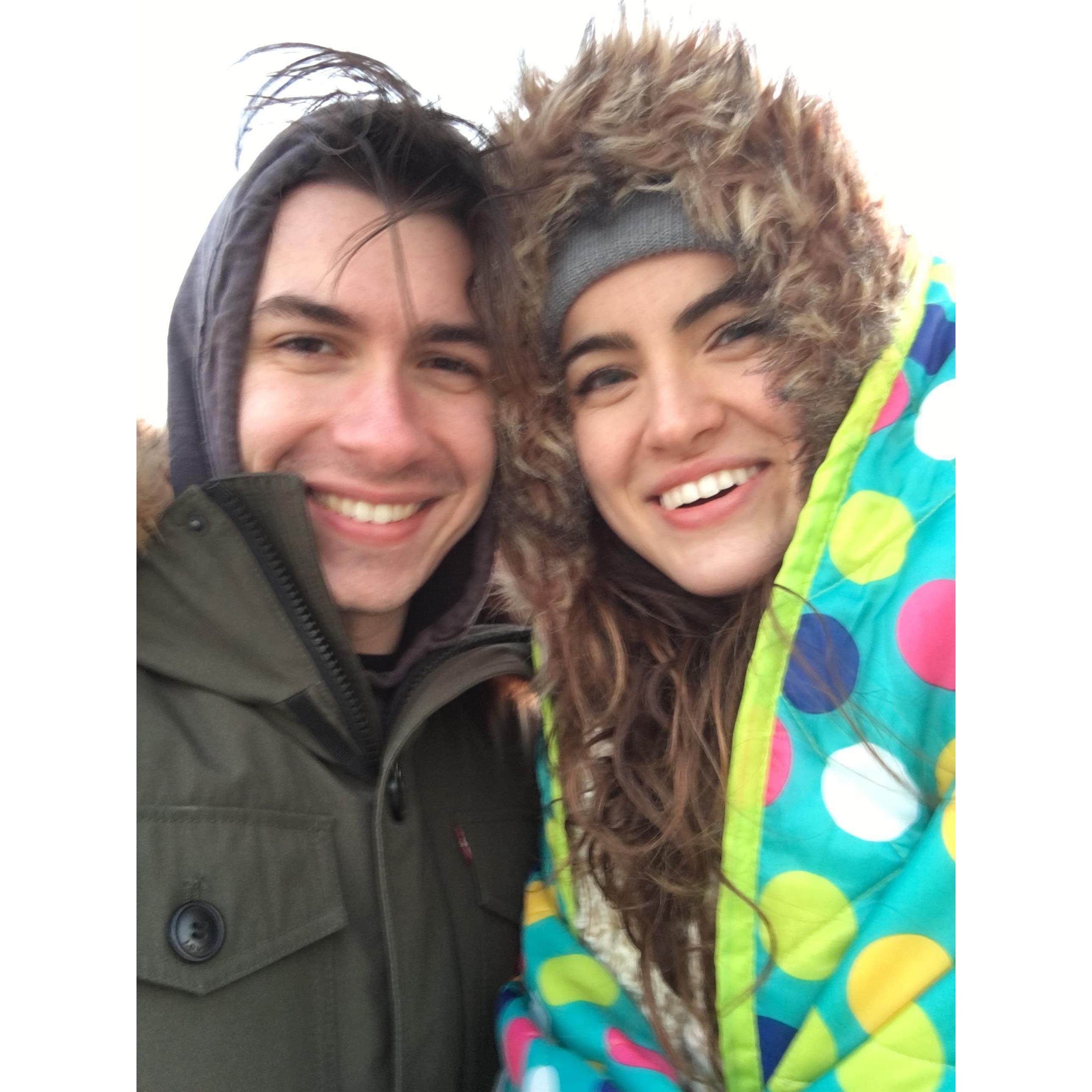 This was snapped on a freezing January day on the Ocean City beach, the same day that Adam asked Steph to go steady.