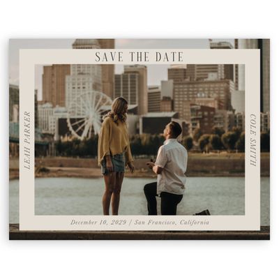 Beige Simple Wedding Digital Save the Date - Glen Frame