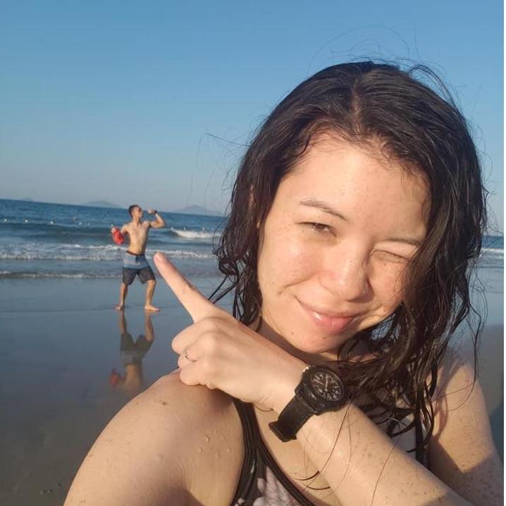 Hanging out at the beach in Vietnam :P