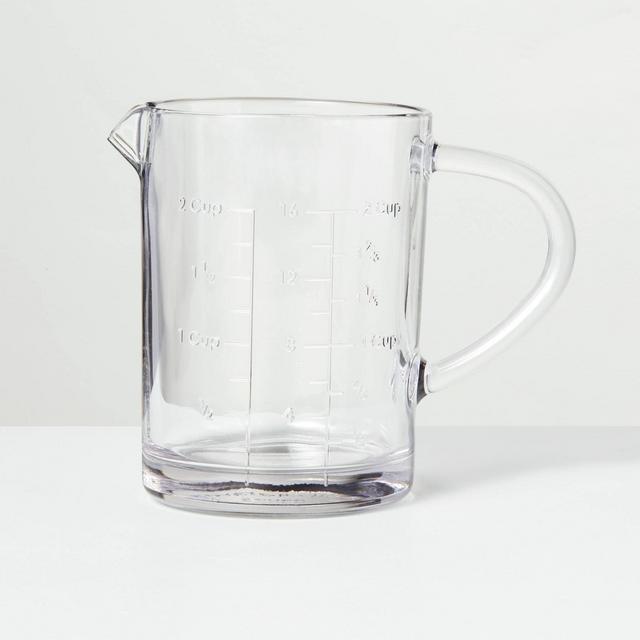 16oz Embossed Glass Measuring Cup - Hearth & Hand™ with Magnolia