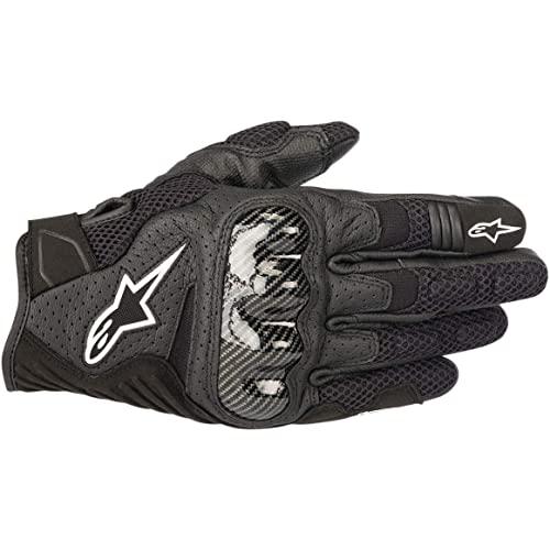 Alpinestars Men's SMX-1 Air v2 Motorcycle Riding Glove, Black, Medium