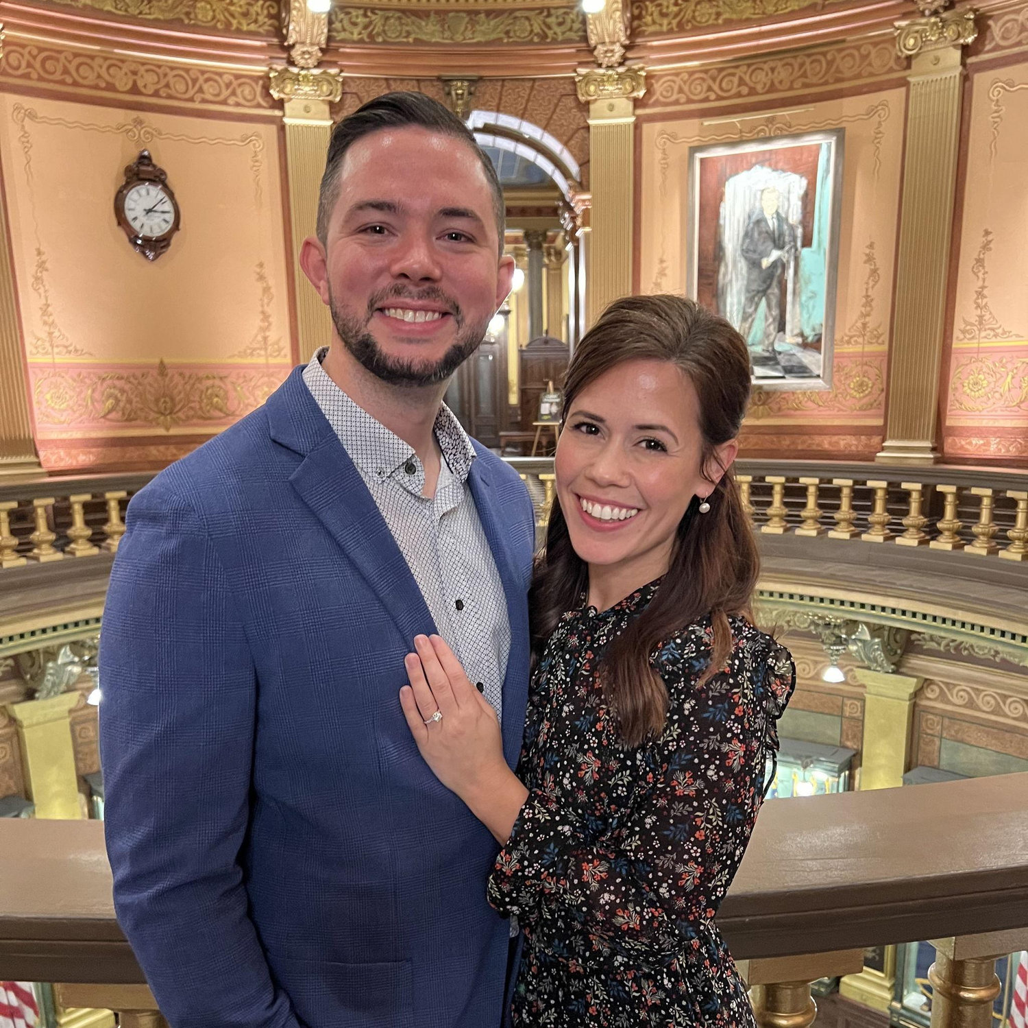 Engaged at the State Capitol of Michigan