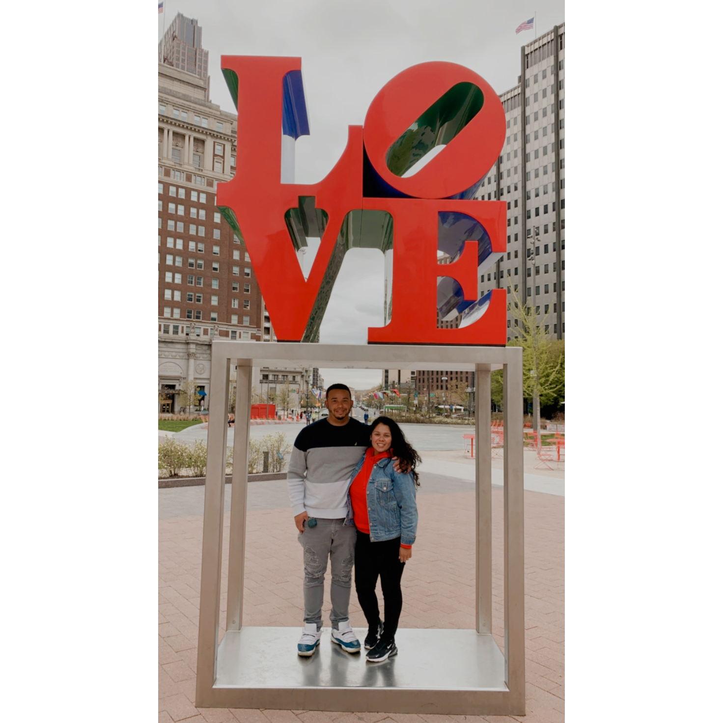 At Love Park in Philly 