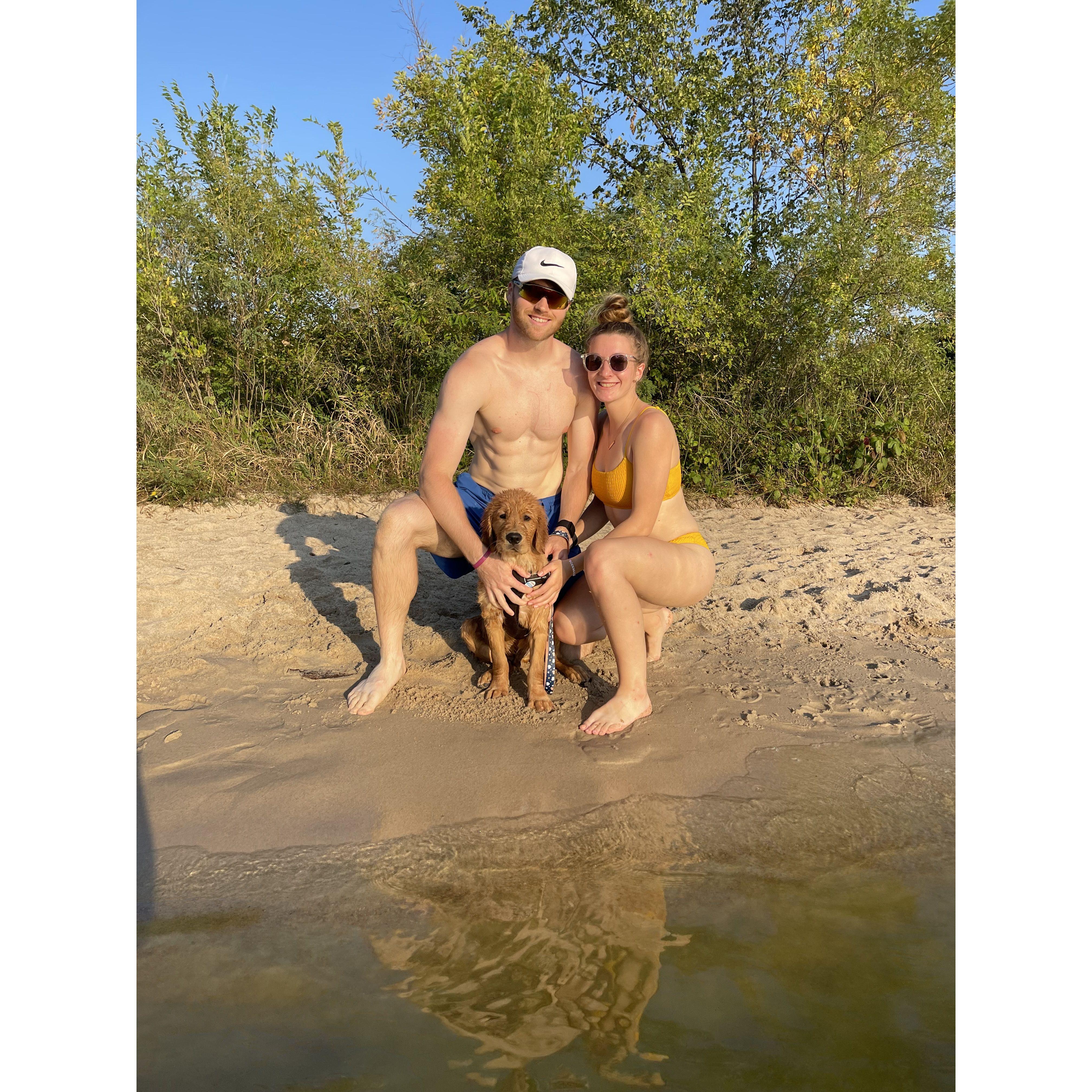 Oakley's first lake day in NE! 
08/2021
