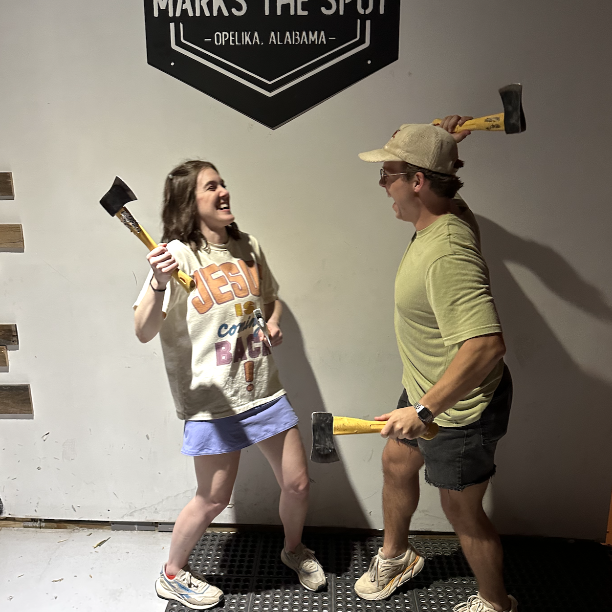 date #3 axe throwing