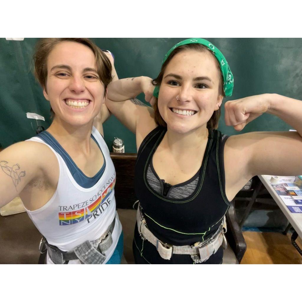I got her to try trapeze!